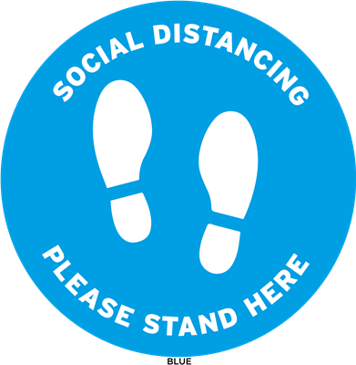 11" Social Distancing Floor Decal - ML001